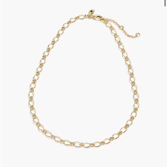 J. Crew Jewelry - J Crew Oval Link Gold Necklace NWT